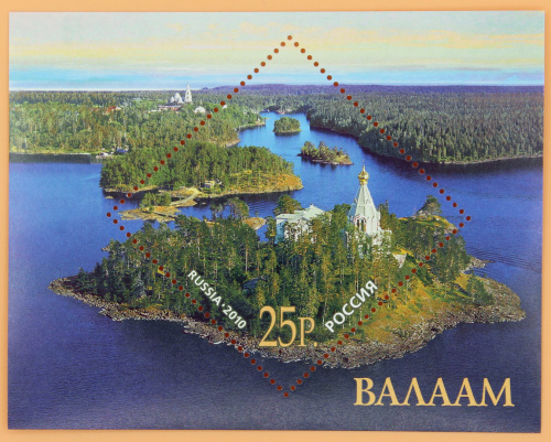 2010, 1418, Историко-культурное наследие России. Валаам - Почтовый блок, Россия