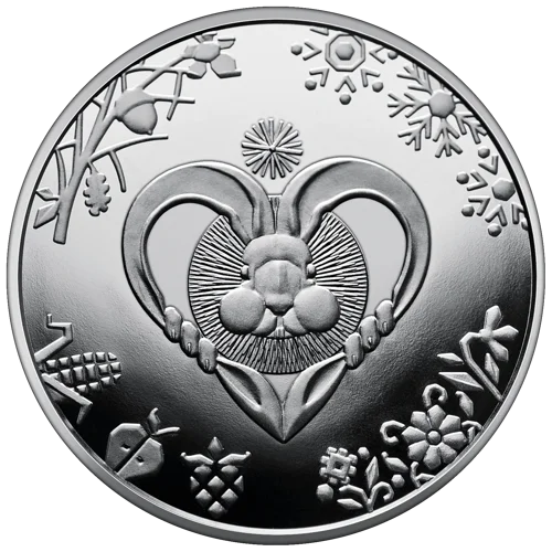 5 гривен, Год кролика, никель-латунь, Украина, 2023