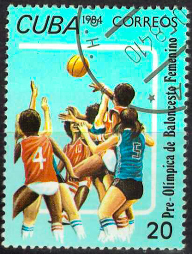 1984. Олимпиада в Лос-Анджелесе - Почтовая марка, гашеная, Куба