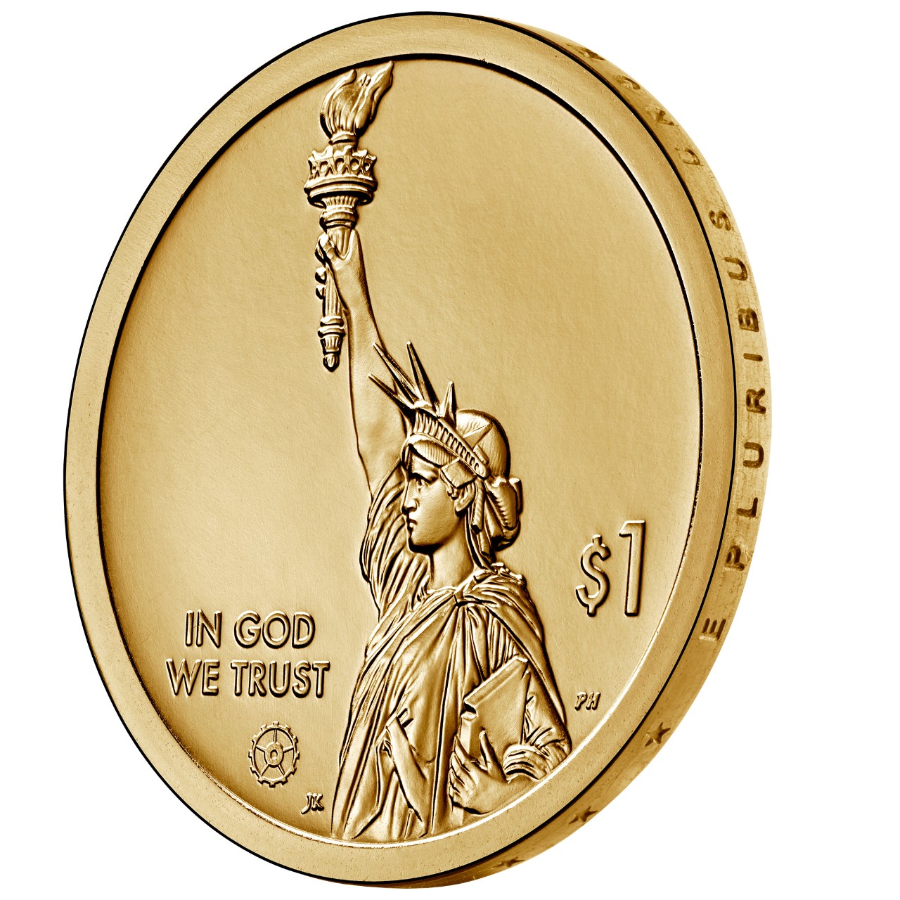 Монета 1 доллар, Американские инновации, Массачусетс, телефон - США, 2020