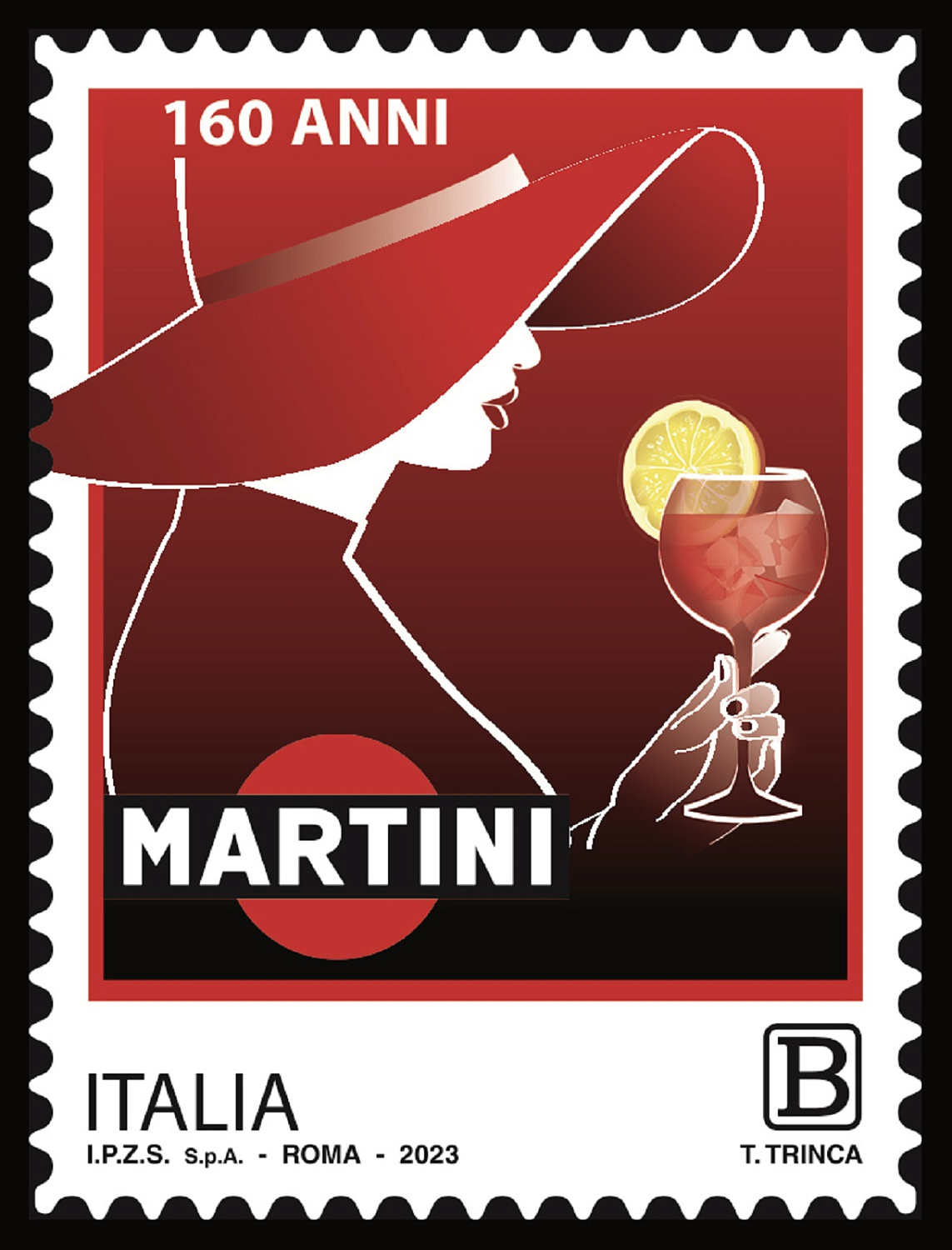 Италия выпускает марку "160-летие Martini & Rossi S.p.A.", 2023