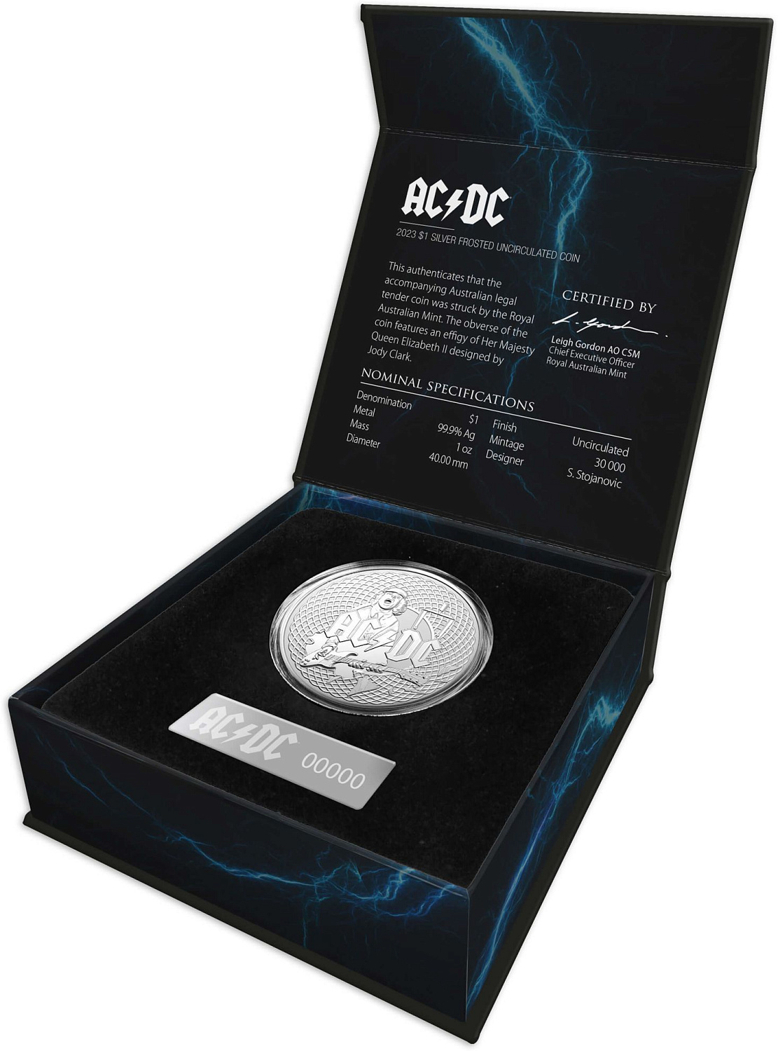 Автстралия выпустила монету 1 доллар, посвященную 45-летию группы AC/DC